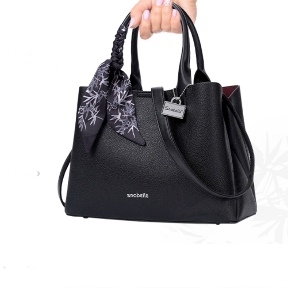 Crossbody Handbag Shoulder Tote Purse Black - Picture 2 of 9